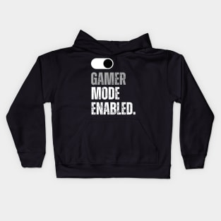 Gamer mode enabled on/off swith Kids Hoodie